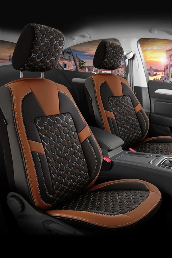 Presvlaka za Automobil – Diamond Crno-Smeđa | Univerzalna
